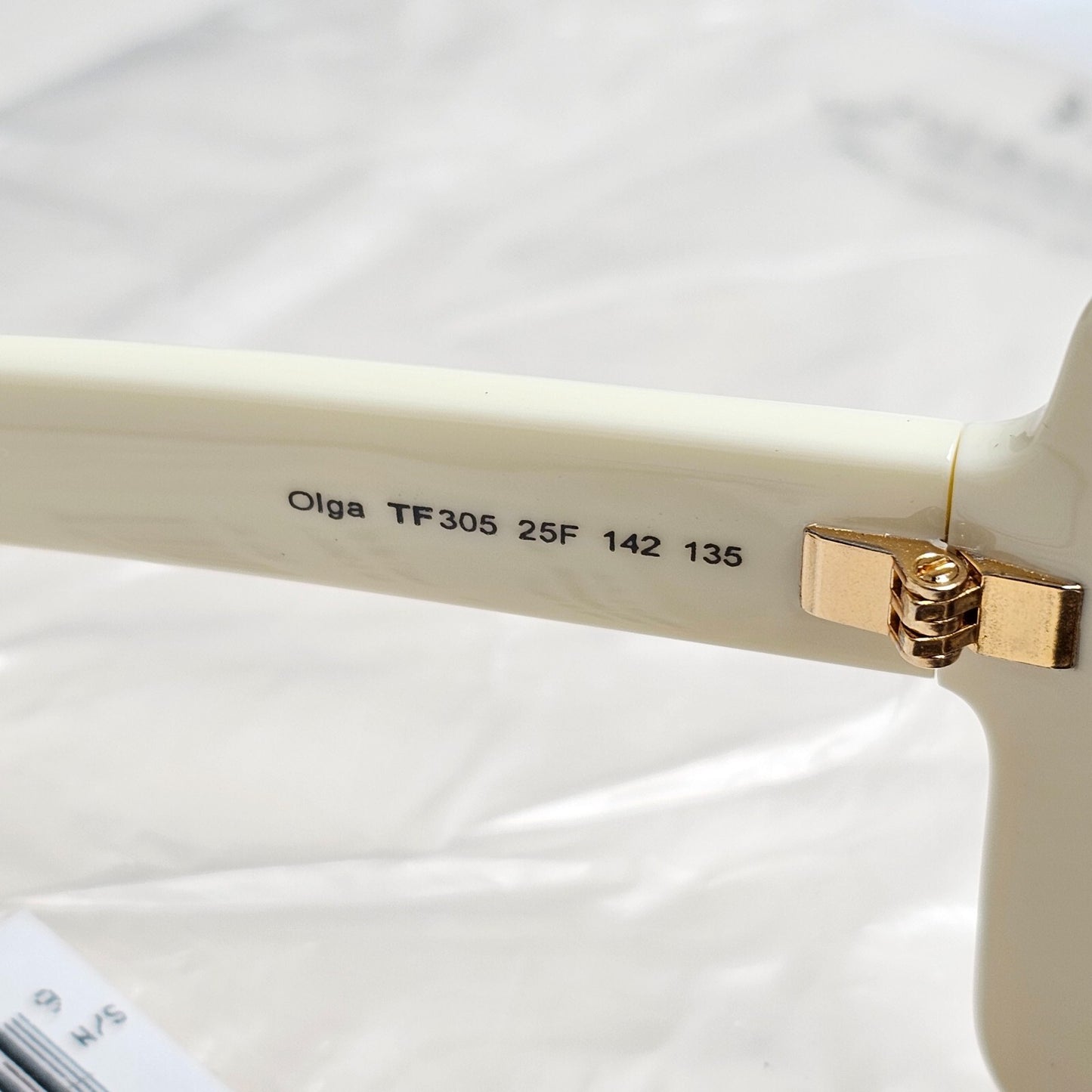 Tom Ford Sunglasses Olga Sunglasses Shield Ski Large Cream White TF 305 25F