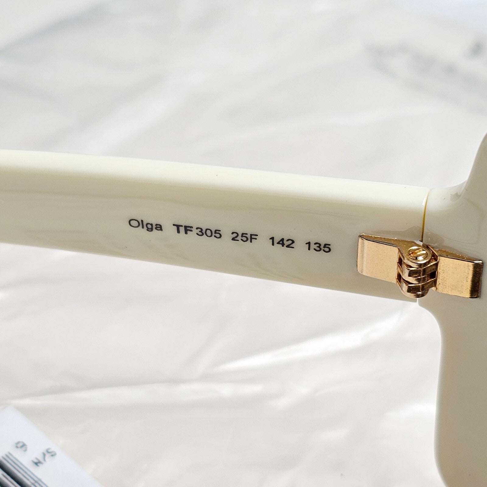 Tom Ford Sunglasses Olga Sunglasses Shield Ski Large Cream White TF 305 25F