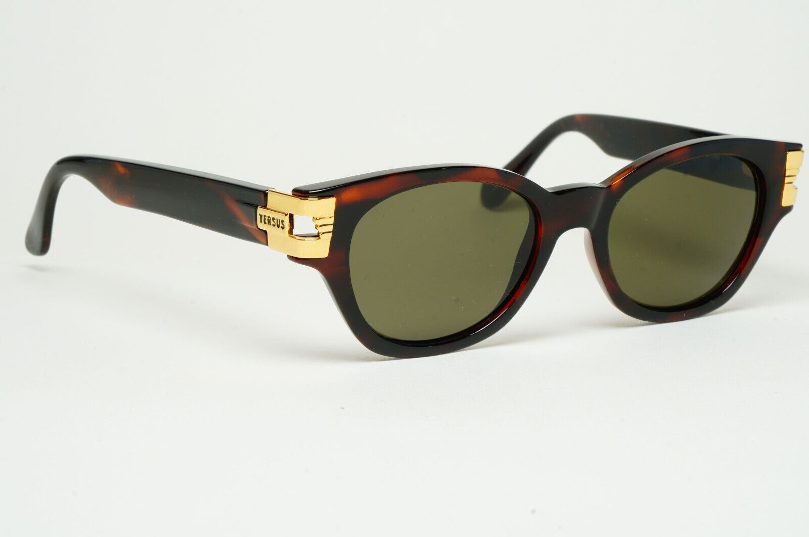 Versus Sunglasses 1996 by Gianni Versace Vintage Brown Gold MOD E28 COL 649