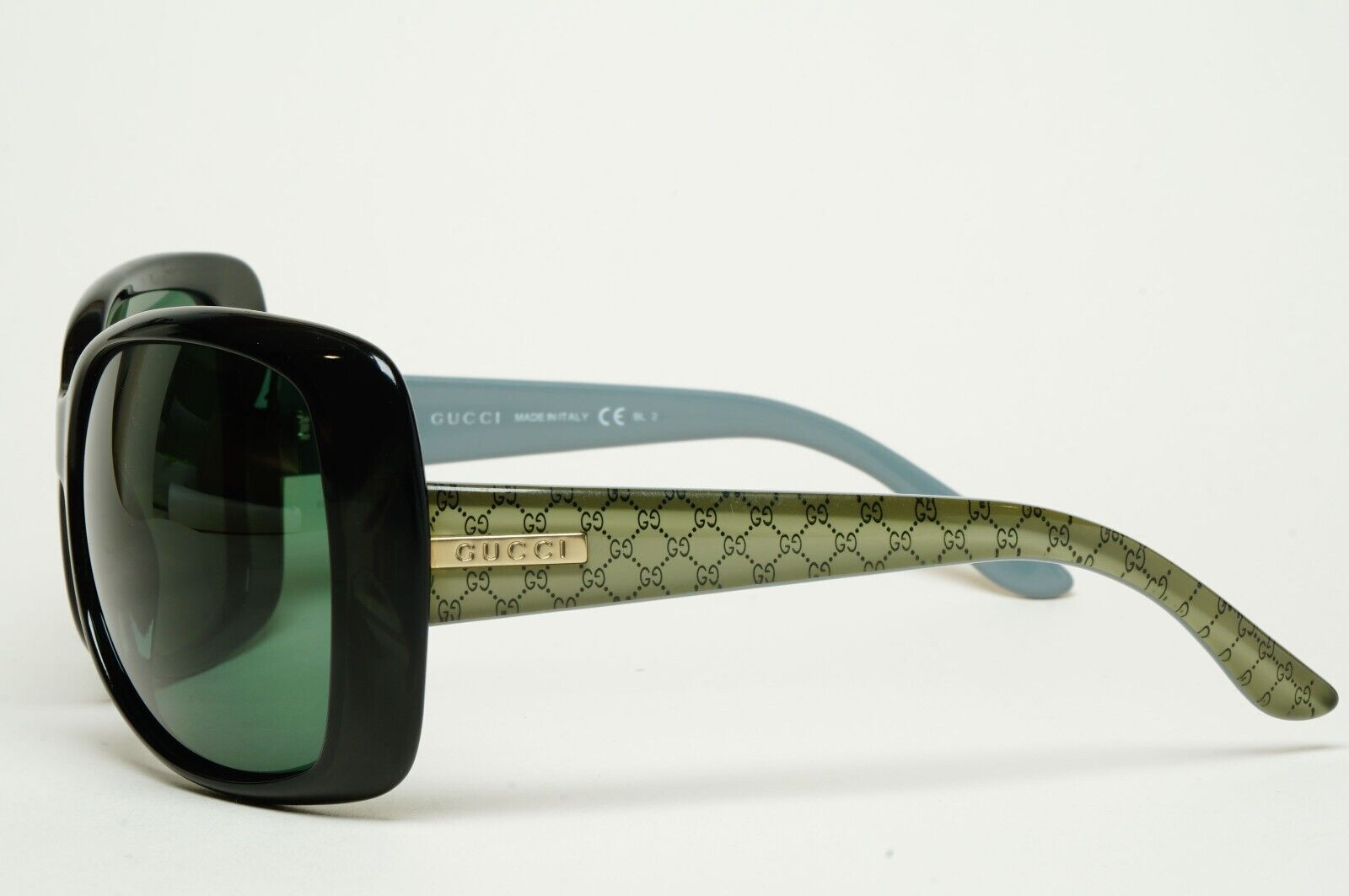 Gucci Sunglasses 2011 Vintage Green Monogram Square Wrap  GG 3576/S WH6VK 170125