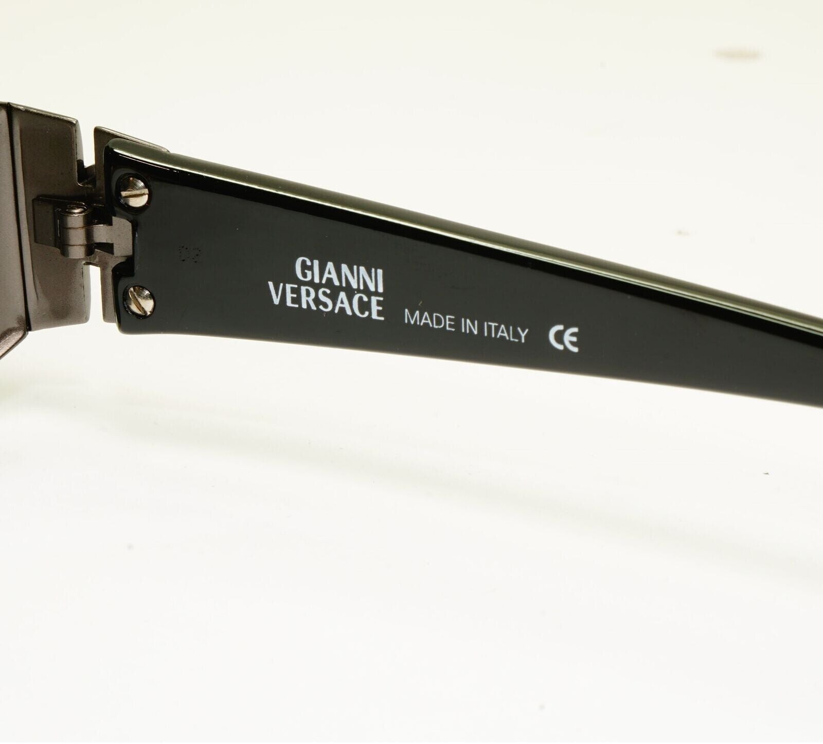 Gianni Versace 1996 Vintage Gunmetal Black Medusa Sunglasses MOD X30 COL 89M
