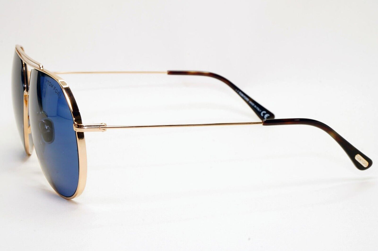 Tom Ford Sunglasses Clyde Gold Blue Pilot Metal Large FT0926 TF 926 28V 61mm