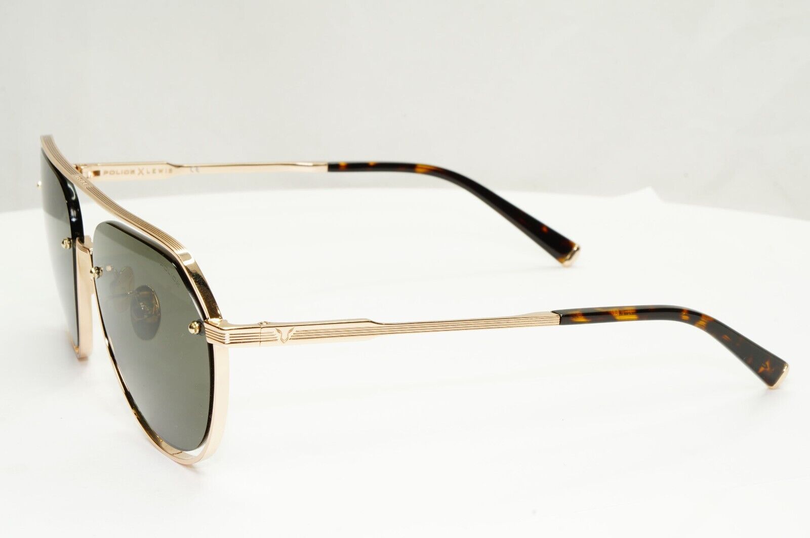Police Lewis Hamilton F1 Sunglasses Gold Grey Metal Pilot SPL E17 COL 0300