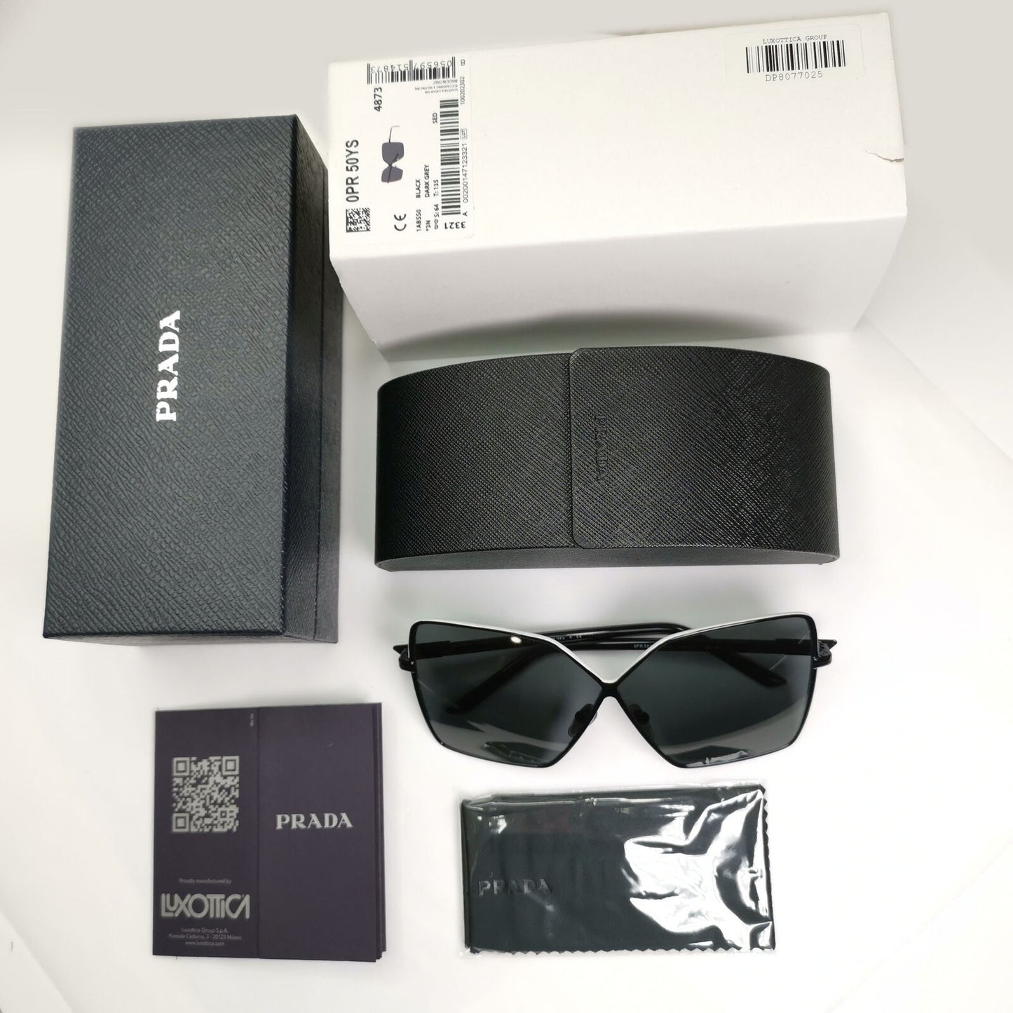 Prada Sunglasses Oversized Black Butterfly Square PR50YS SPR 50Y 1AB-5S0