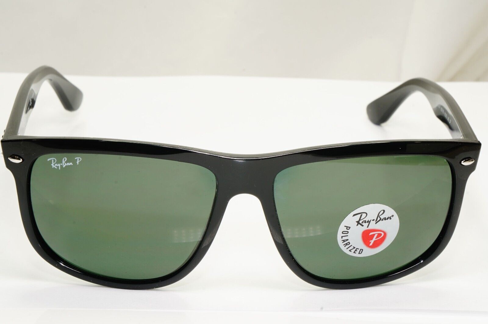 Ray-Ban Sunglasses Polarised Black Green Square Boyfriend RB 4147 601/58 60mm
