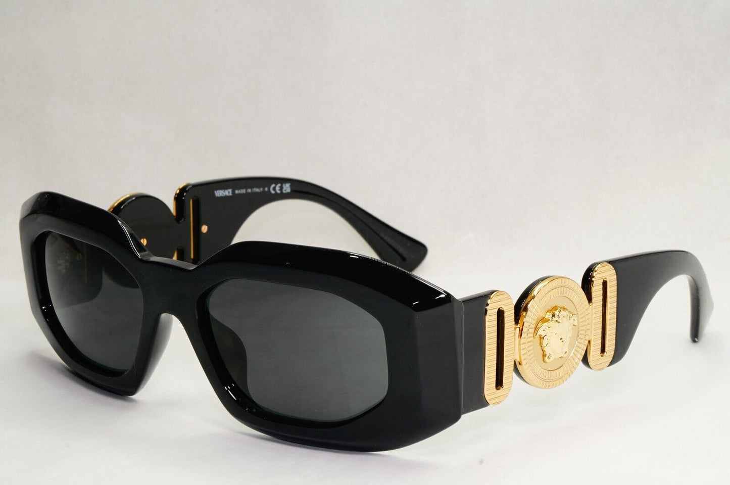 Versace Sunglasses Black Gold Medusa Heavy Large Biggie MOD VE 4425U GB1/87