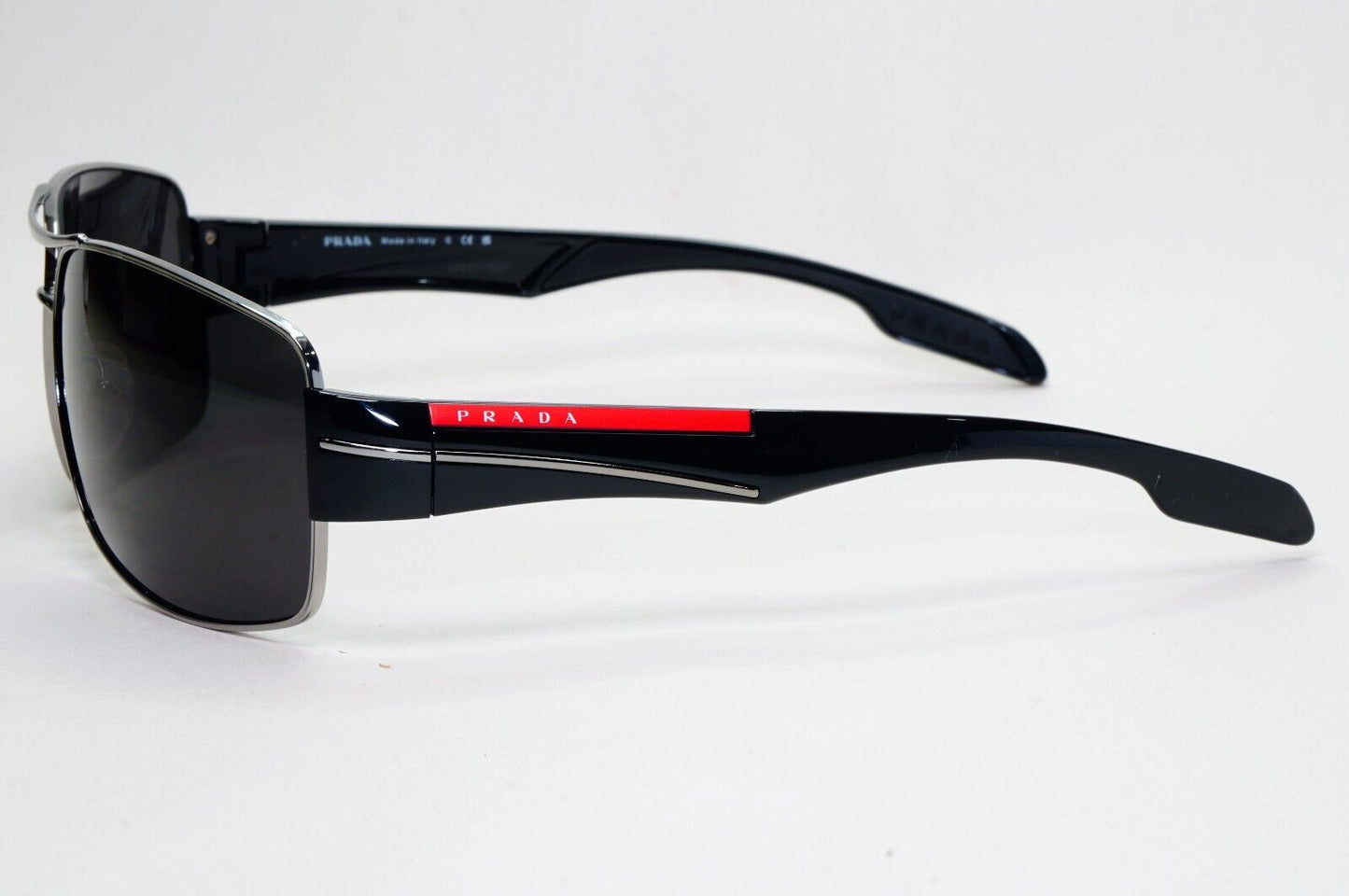 Prada Sunglasses Black Wrap Navigator Square PS53NS SPS 53N 5AV-3M1 65mm 210924
