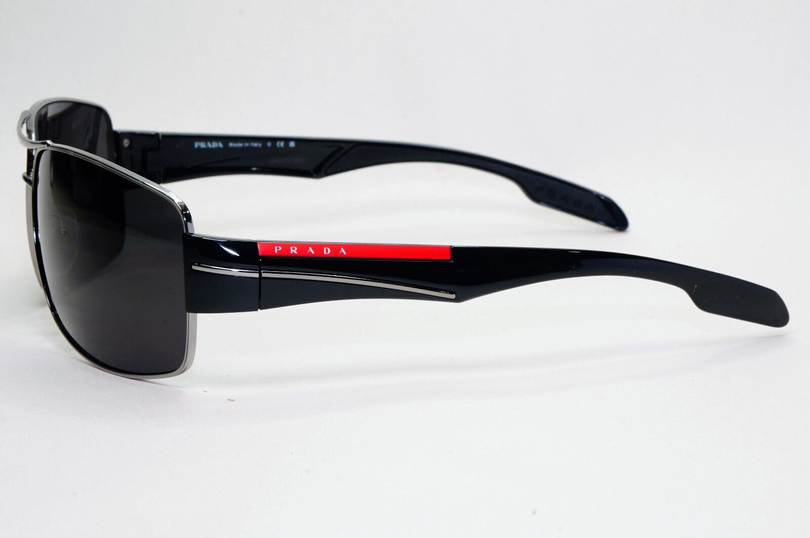 Prada Sunglasses Black Wrap Navigator Square PS53NS SPS 53N 5AV-3M1 65mm 210924