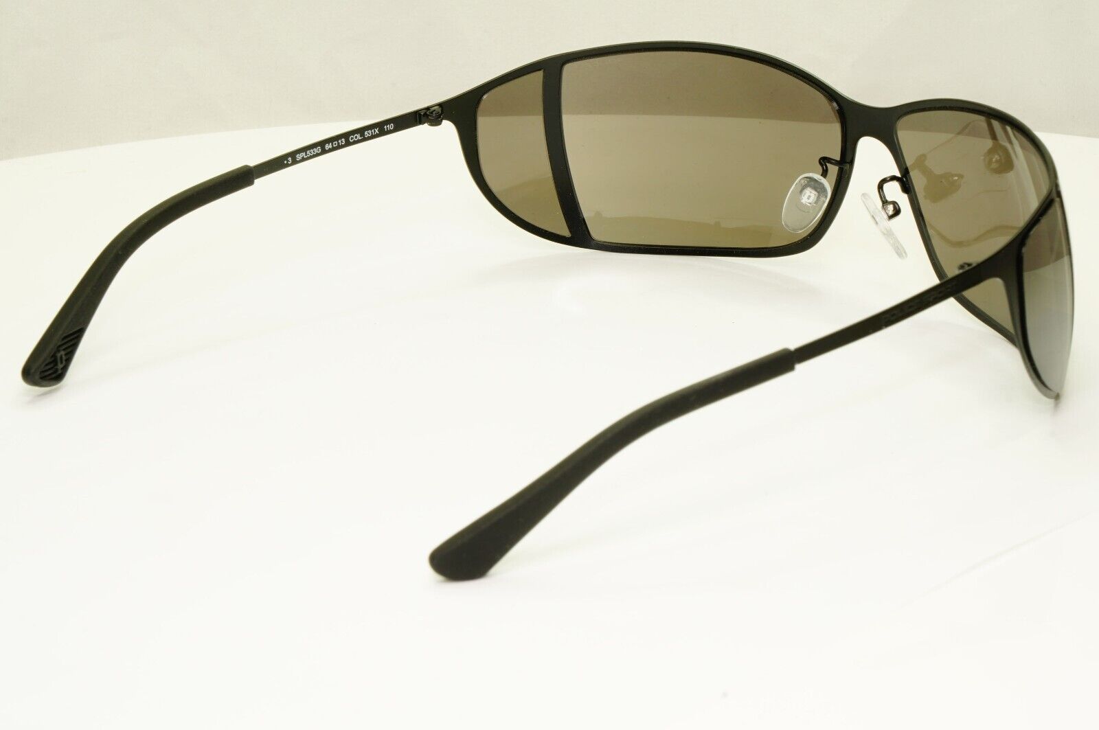 Police Sunglasses Side Window Black Brown Wrap Designer Mens SPL 533G COL 531X