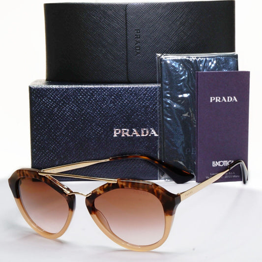Prada Sunglasses 2014 Cinema Brown Gradient Gold Square PR12QS SPR 12Q ROZ-0A6
