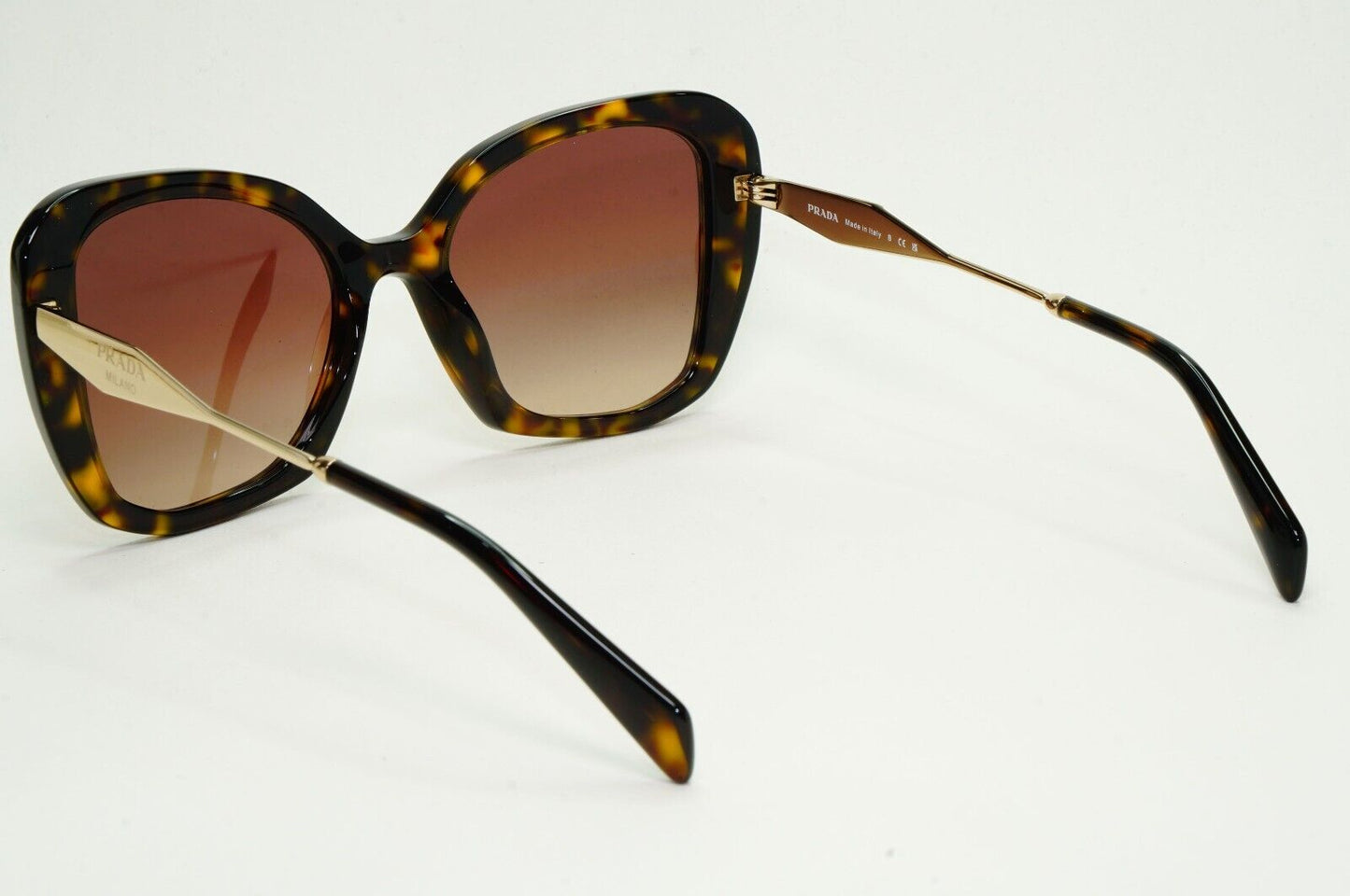 Prada Sunglasses Brown Tortoiseshell Gradient Gold PR03YS SPR 03Y 2AU-6S1 53mm