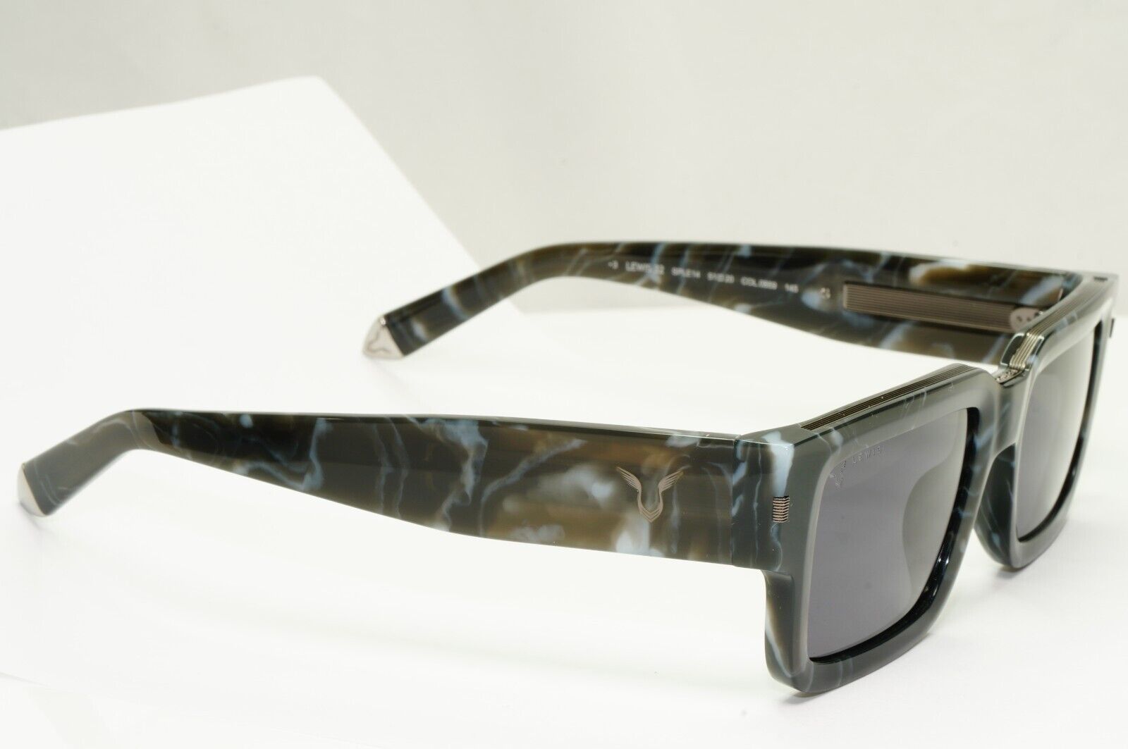 Police Lewis Hamilton F1 Sunglasses Black Grey Marble Square SPL E14 COL 0869