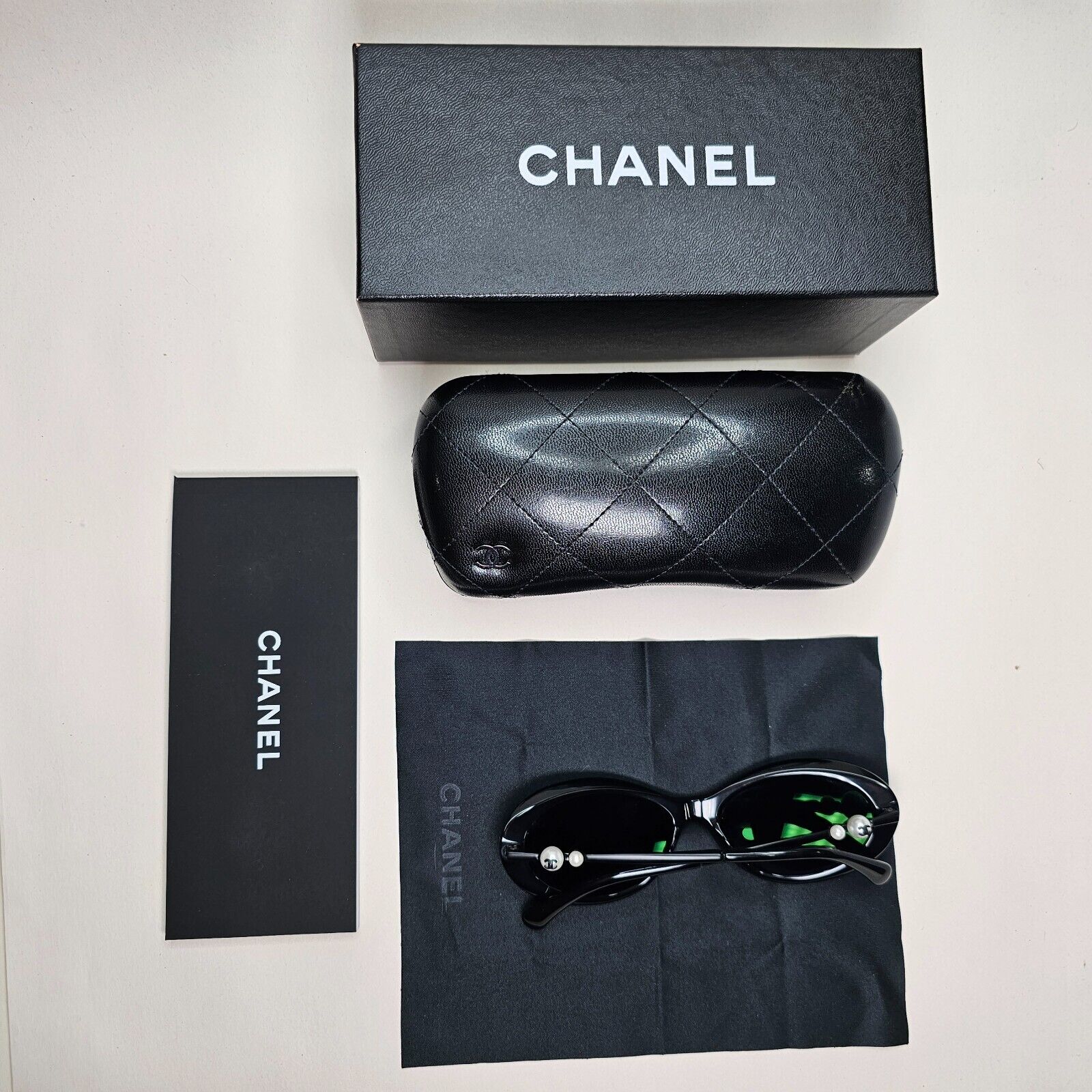 Chanel Sunglasses Pearl Black Oval 5428-H c.501/S4 56mm