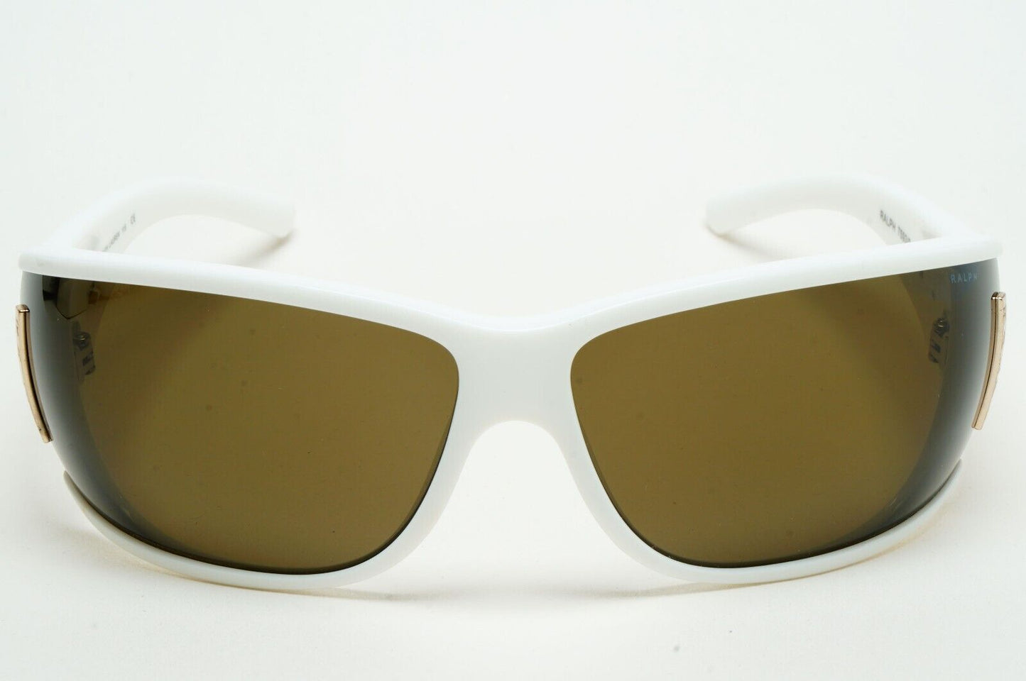 Ralph Lauren Sunglasses 2006 Vintage White Brown Wrap Unisex 7593/S 0VK6 211124