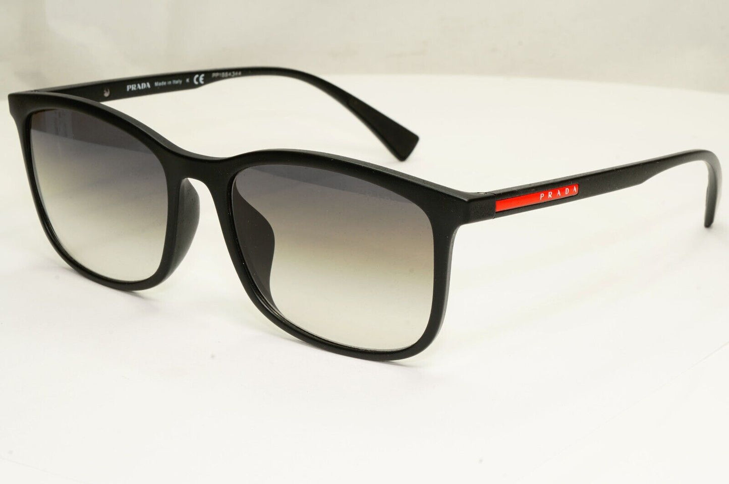 Prada Black Sunglasses Square Grey Gradient Lightweight PS01TS SPS 01T F DG0-0A7