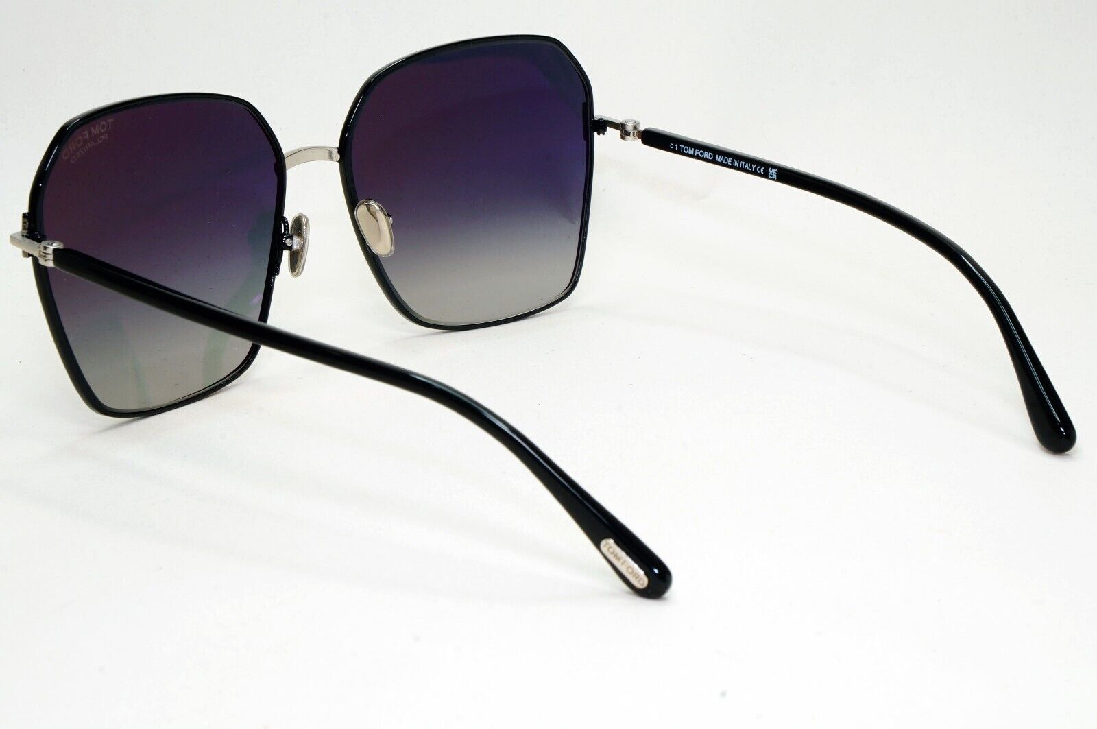 Tom Ford Sunglasses Claudia-02 Black Polarised Grey Large FT0839 TF839 01D 62mm