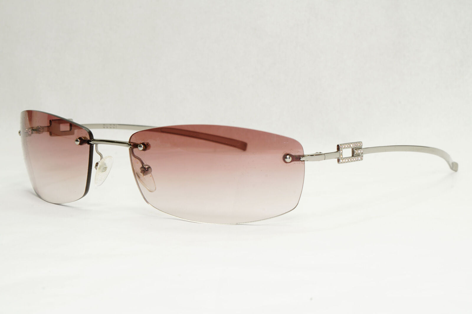 Gucci Sunglasses 1997 Vintage Rimless Silver Brown GG 1784/S 6LB1N 070224