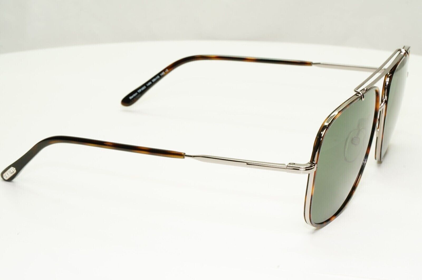 Tom Ford Sunglasses Benton Silver Ruthenium Green Pilot TF 693 14N FT0693 [a]