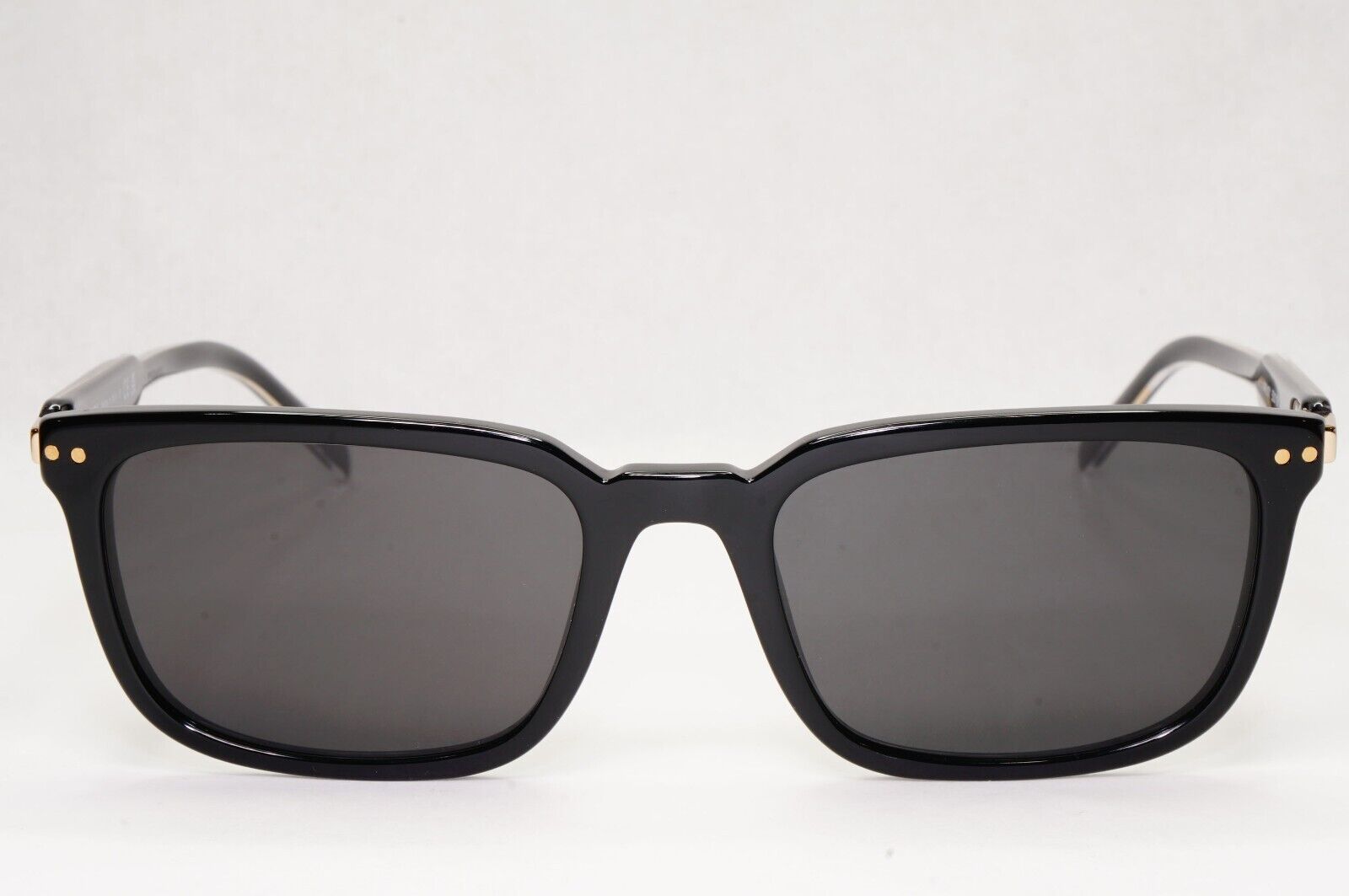 Prada Sunglasses Black Gold Square Glossy Fashion PR13YV VPR 13Y AAV-1O1 53mm