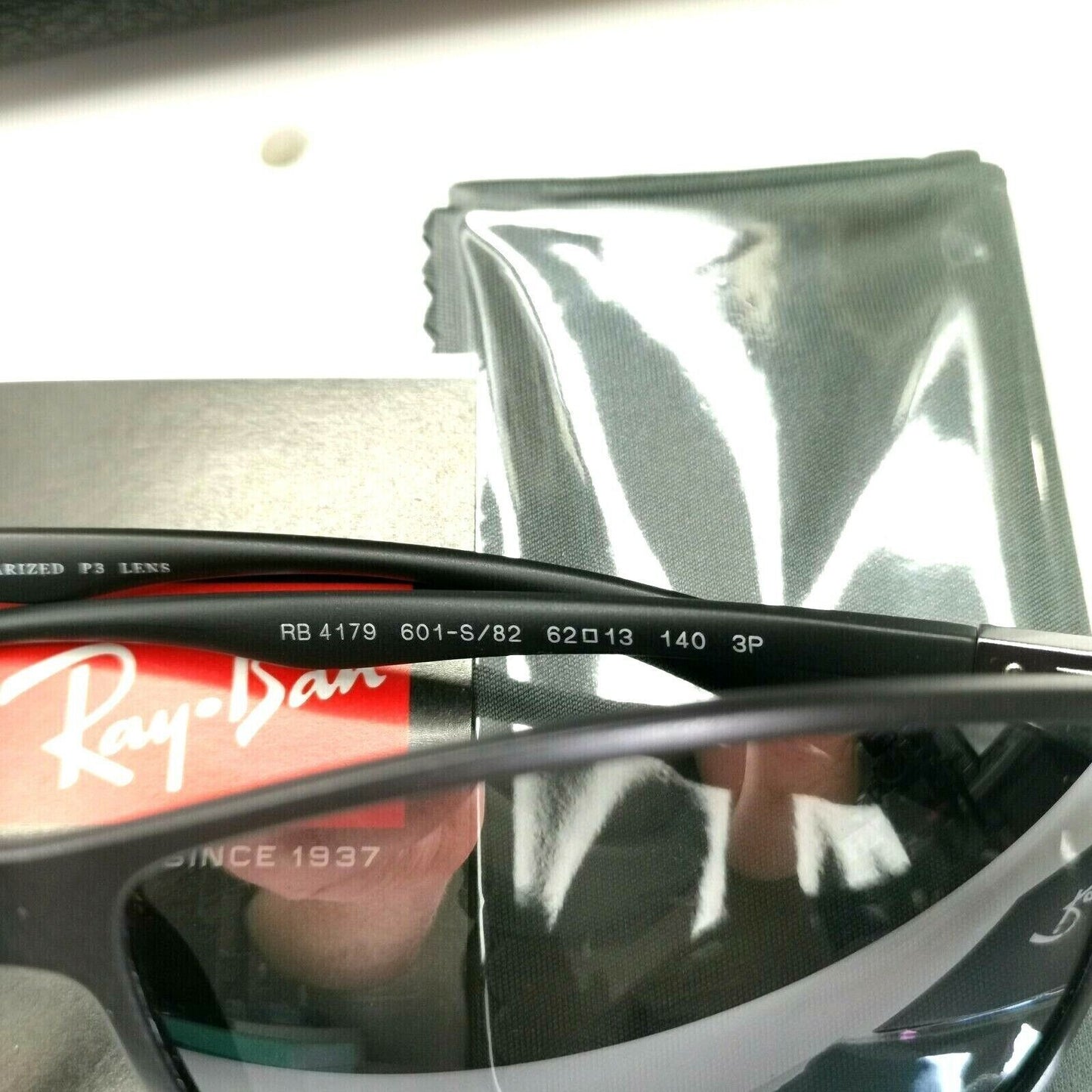 Ray-Ban Sunglasses Polarized Black Silver RB 4179 Liteforce 601-S/82 [B] 38868