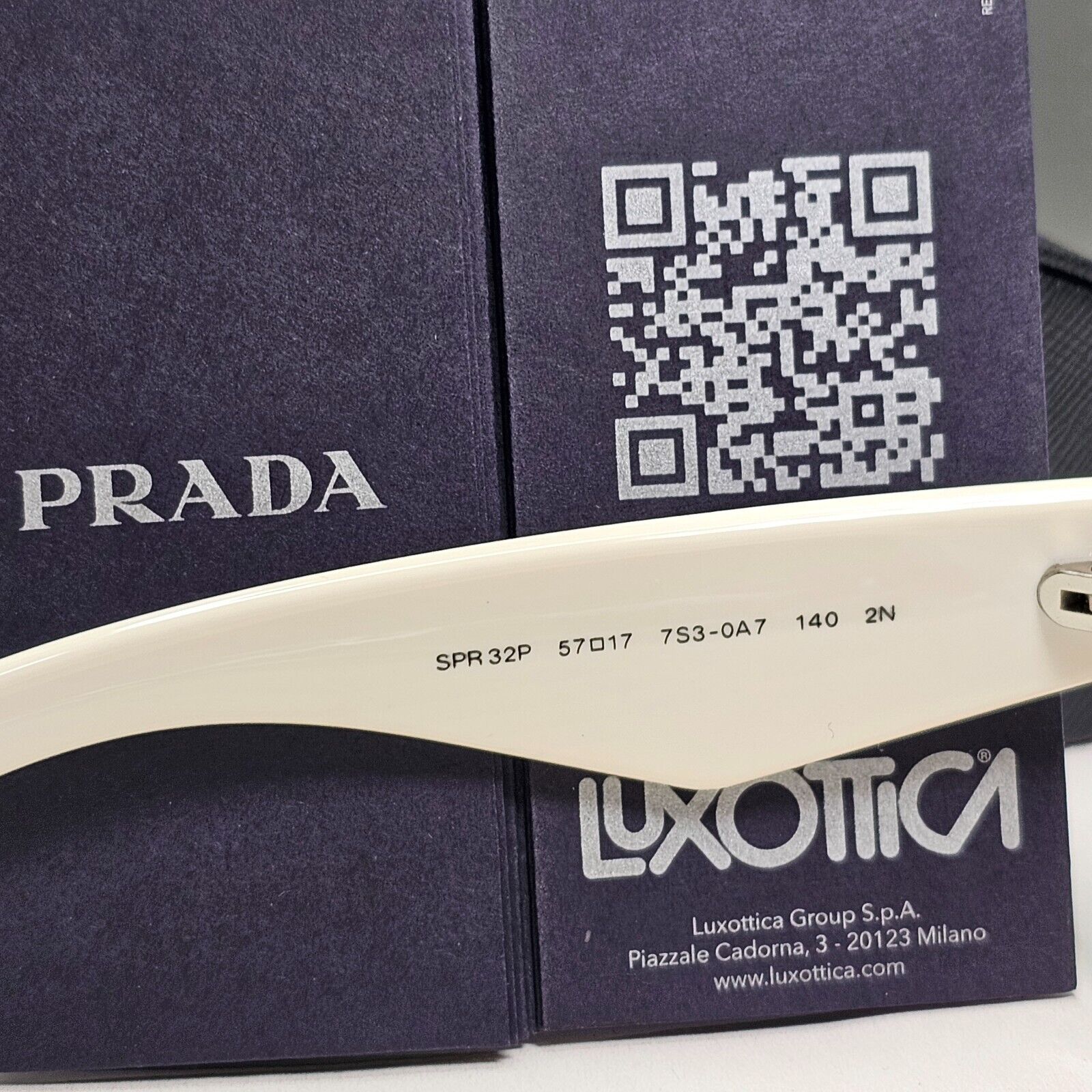 Prada Sunglasses 2013 White Triangle Logo Square Grey PR32PS SPR 32P 7S3-0A7