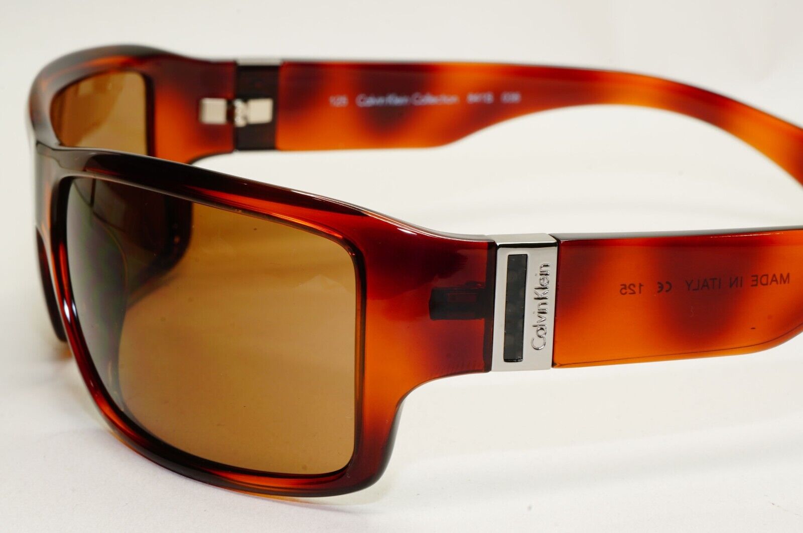 Calvin Klein Sunglasses 2005 Vintage Brown Tortoise Wrap 841S 036 121124