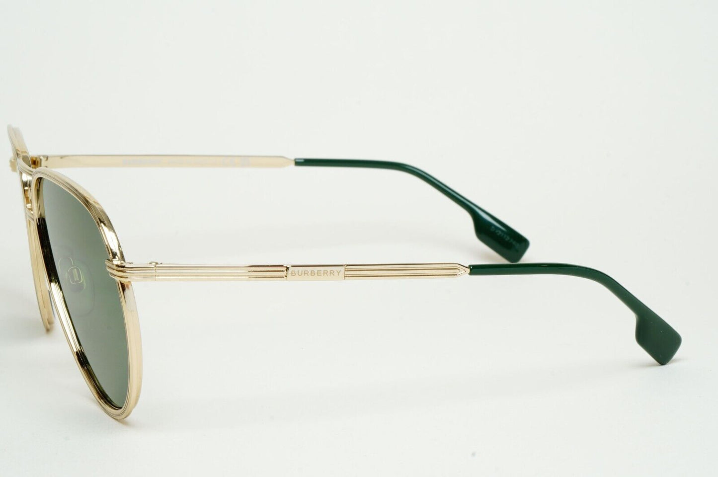 Burberry Sunglasses Scott Light Gold Green Metal Pilot BE 3135 1109/71 59mm