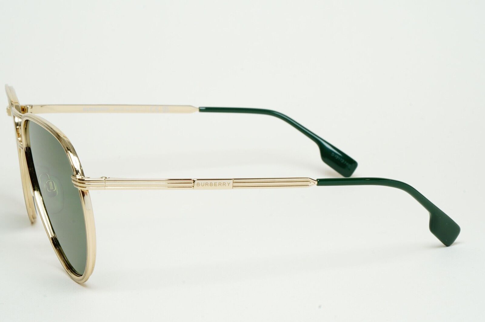 Burberry Sunglasses Scott Light Gold Green Metal Pilot BE 3135 1109/71 59mm