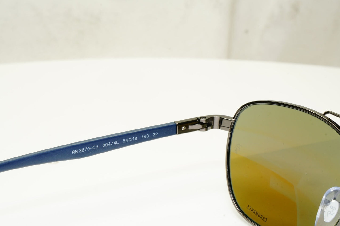 Ray-Ban Sunglasses Polarised Blue Chromance Gunmetal RB 3670-CH 004/4L 54mm