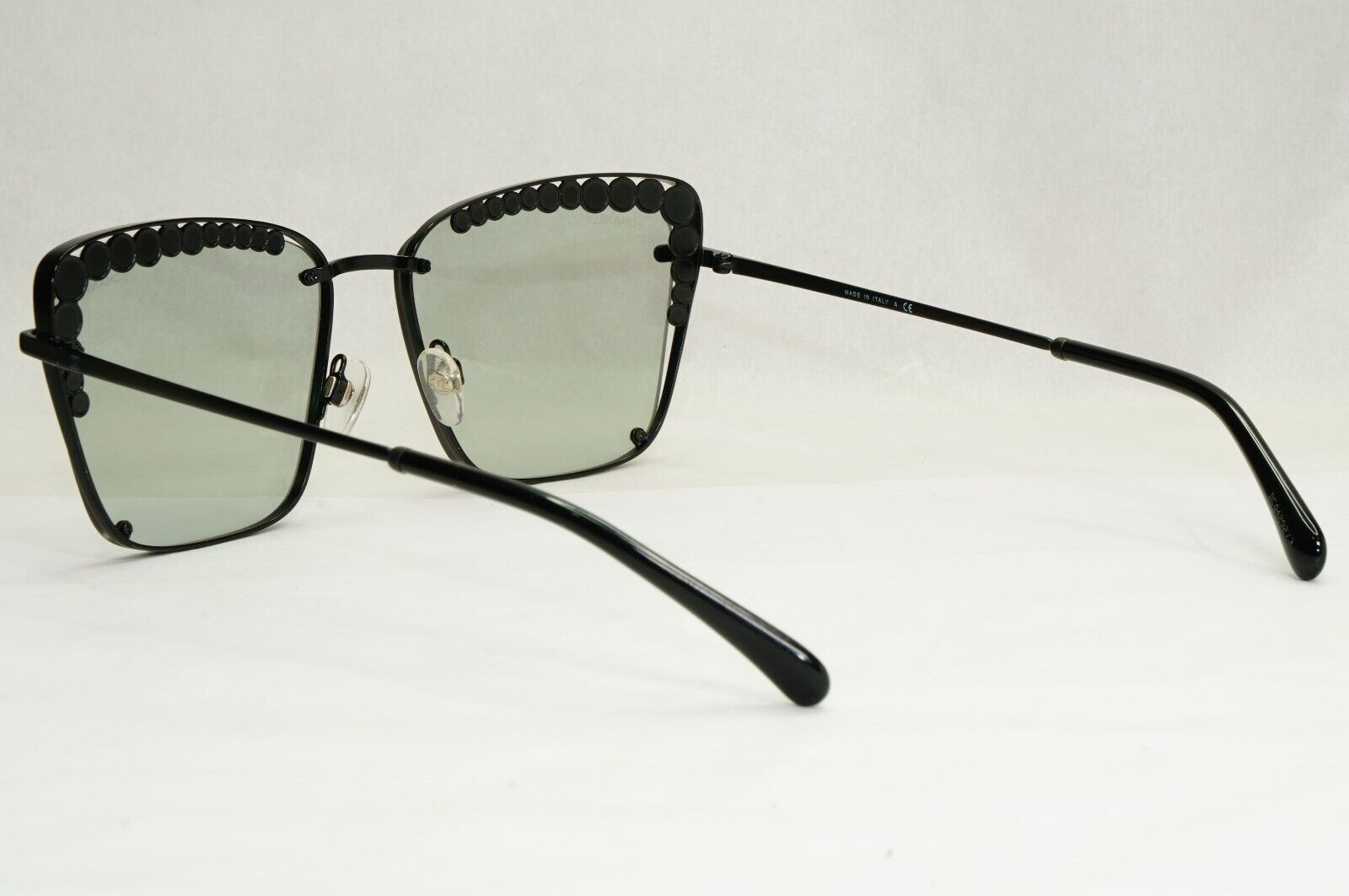 Chanel Sunglasses Pearl Black Square Metal Light Grey 4235-H c.101/87 57mm
