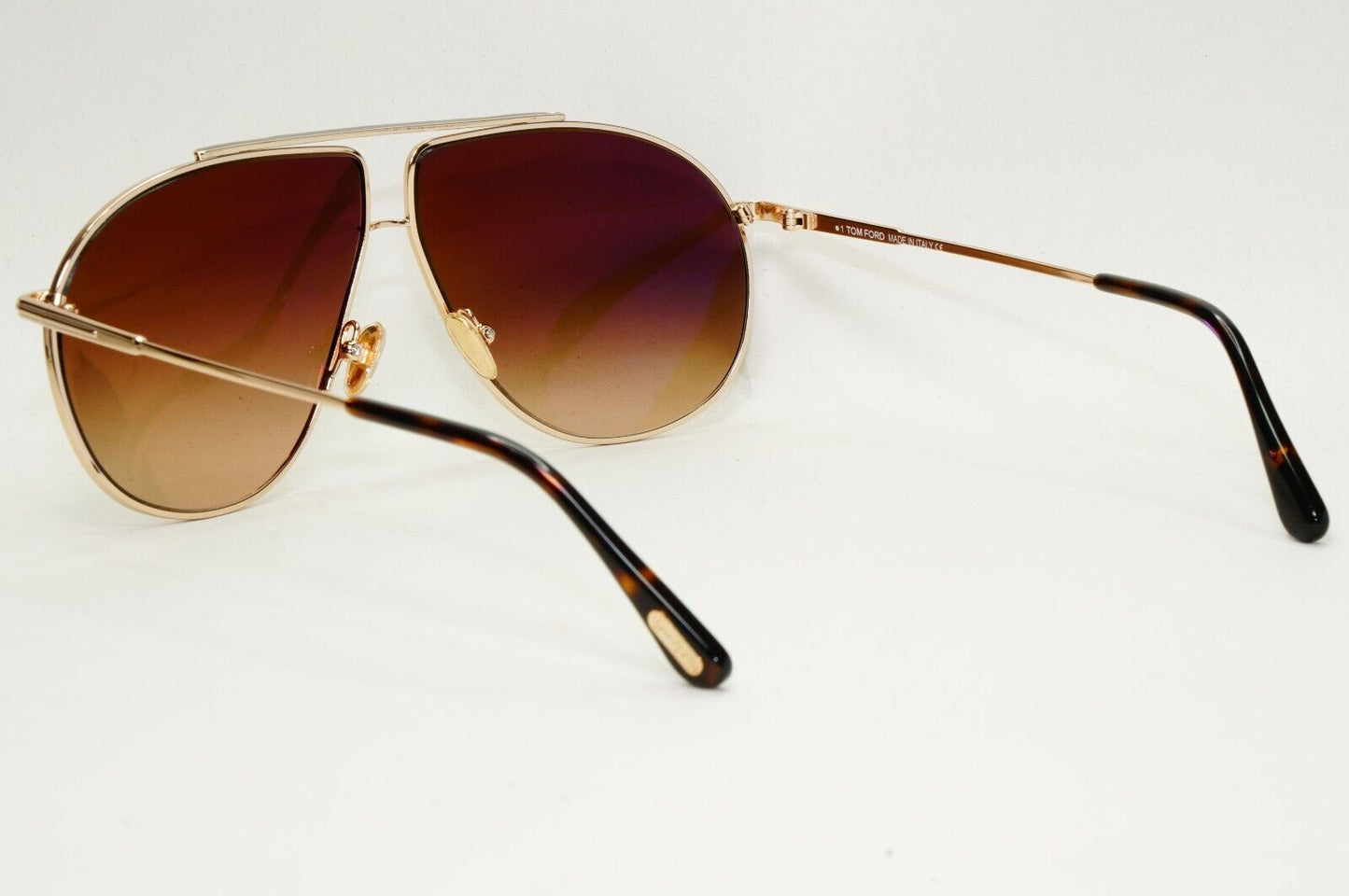 Tom Ford Sunglasses Riley-02 Gold Pilot Brown Gradient Metal FT0825 TF 825 28F