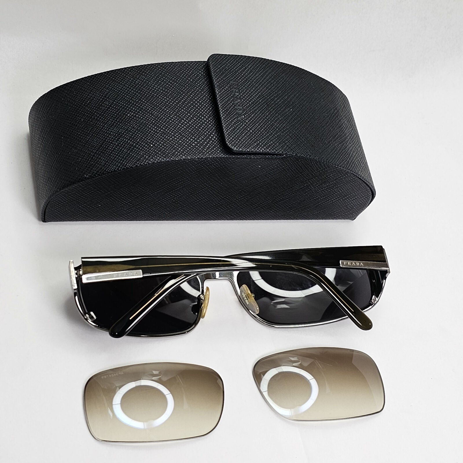 Prada Sunglasses 2006 Vintage Gunmetal Brown Olive PR52FS SPR 52F 5AV-4M1 180124