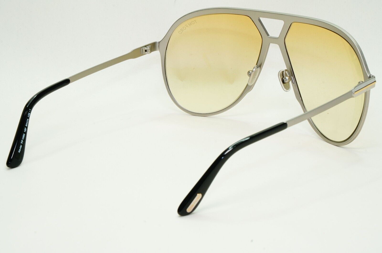 Tom Ford Sunglasses Xavier Silver Gold Yellow Unisex Large FT1060 TF 1060 16F