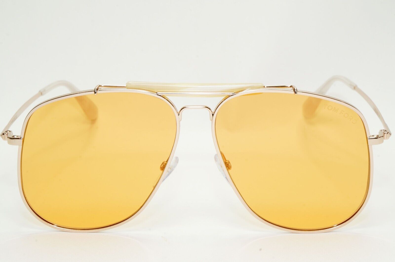 Tom Ford Sunglasses Connor-02 Gold Yellow Pilot Large Metal TF 557 28E FT0557