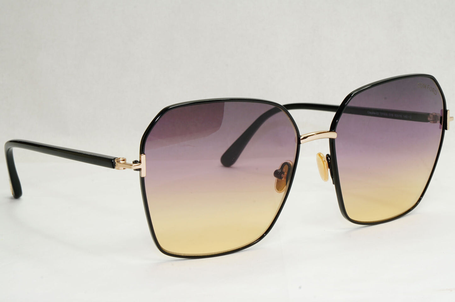 Tom Ford Sunglasses Claudia-02 Black Mauve Brown Gradient FT0839 TF 839 01B