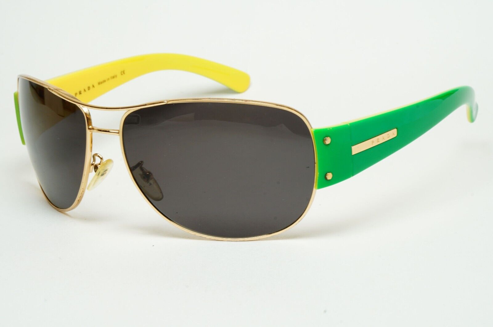 Prada 2006 Sunglasses Vintage Pilot Green Black PR52GS SPR 52G 5AK-3O1 050225