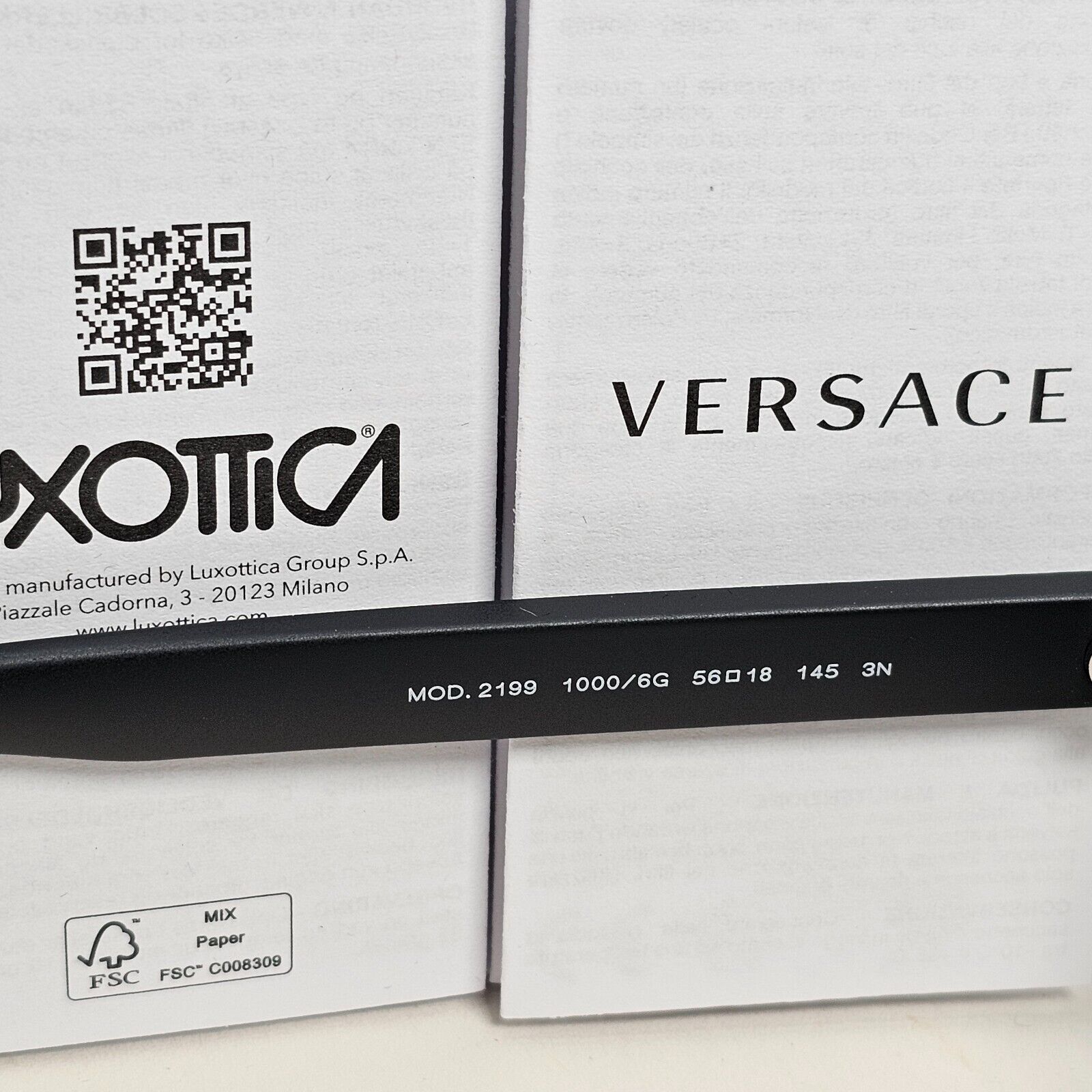 Versace Sunglasses Black Silver Medusa Mirror Square Matte MOD VE 2199 1000/6G