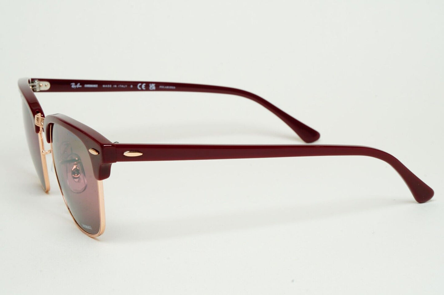 Ray-Ban Sunglasses Clubmaster Polarised Chromance Bordeaux RB 3016 1365/G9 49mm