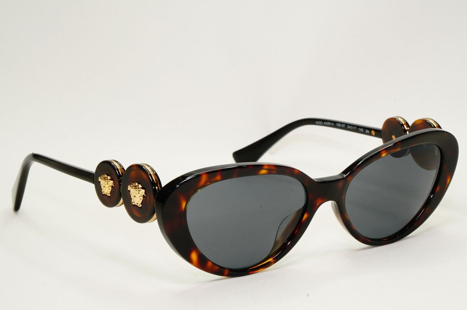 Versace Sunglasses Cat Eye Medusa Havana Brown Grey MOD VE 4433-U 108/87 54mm