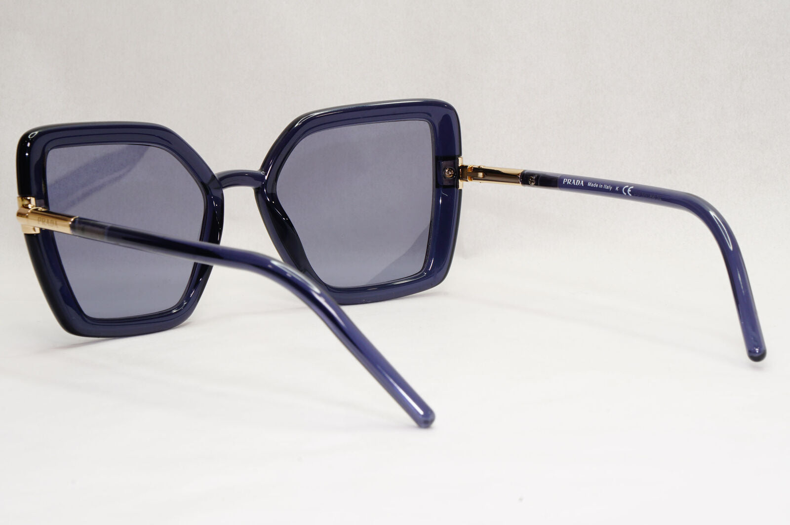 Prada Sunglasses Blue Crystal Square Gold Transparent PR09WS SPR 09W 06M-420