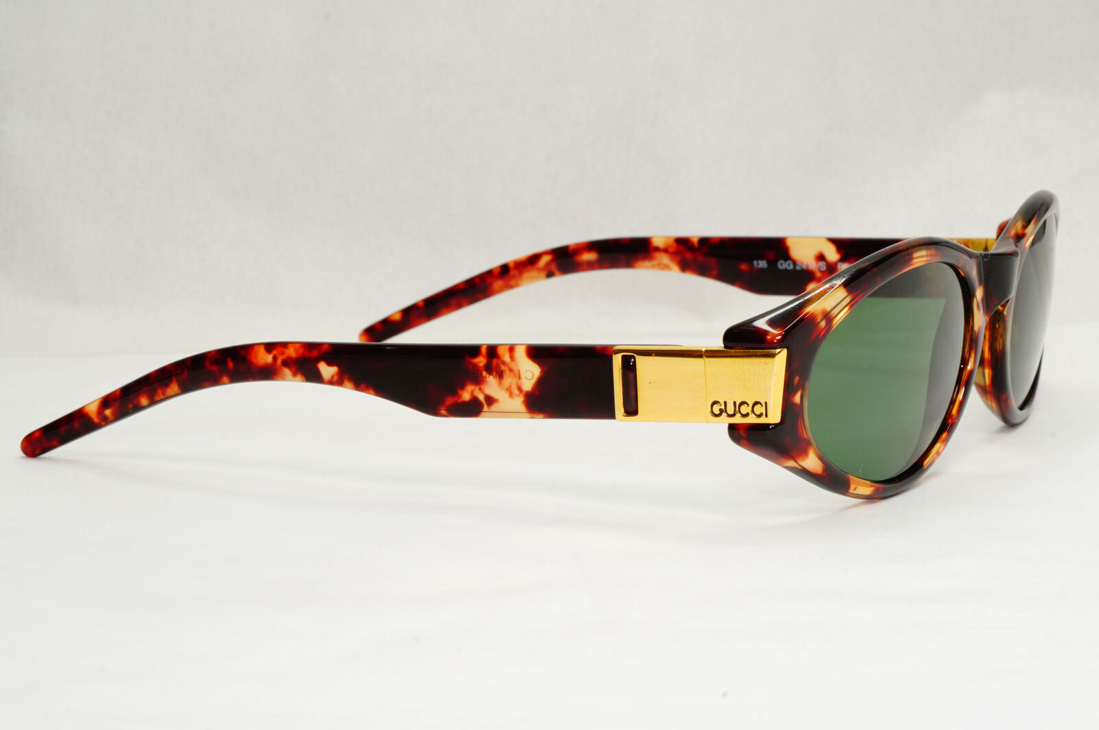 Gucci Sunglasses 1998 Vintage Brown Gold Green GG 2411/S PX1 55mm 130224