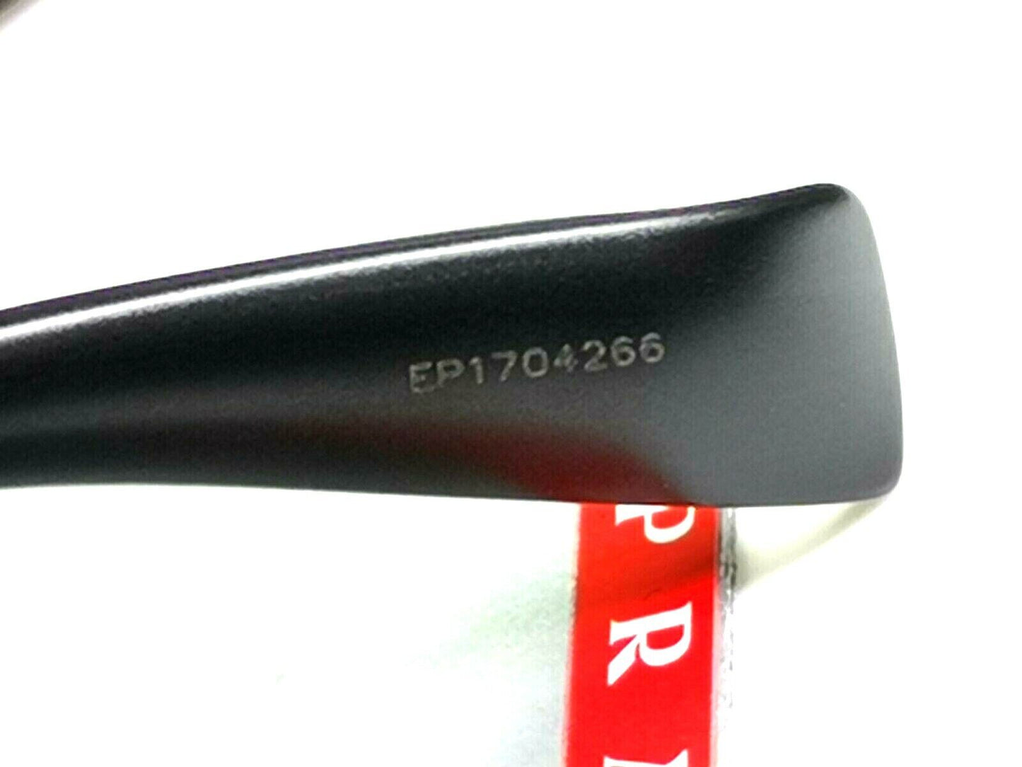 Authentic Prada Mens Sunglasses Black Pilot SPS 56M 1BO-1A1 Rossa Red Stripe