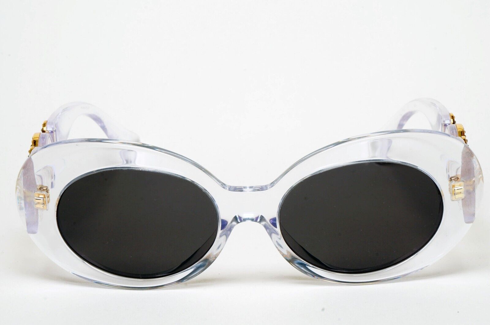 Versace Sunglasses Crystal Transparent Black Gold Medusa MOD VE 4426BU 148/1W