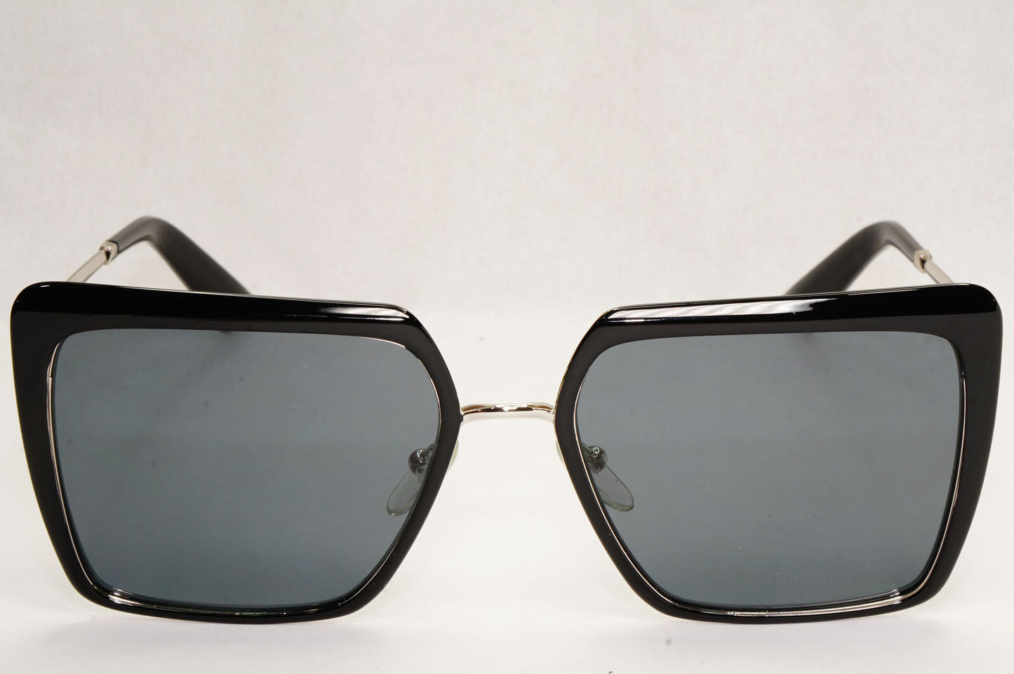 Prada Sunglasses Polarized Black Grey Square Metal PR58WS SPR 58W 1AB-5Z1 57mm