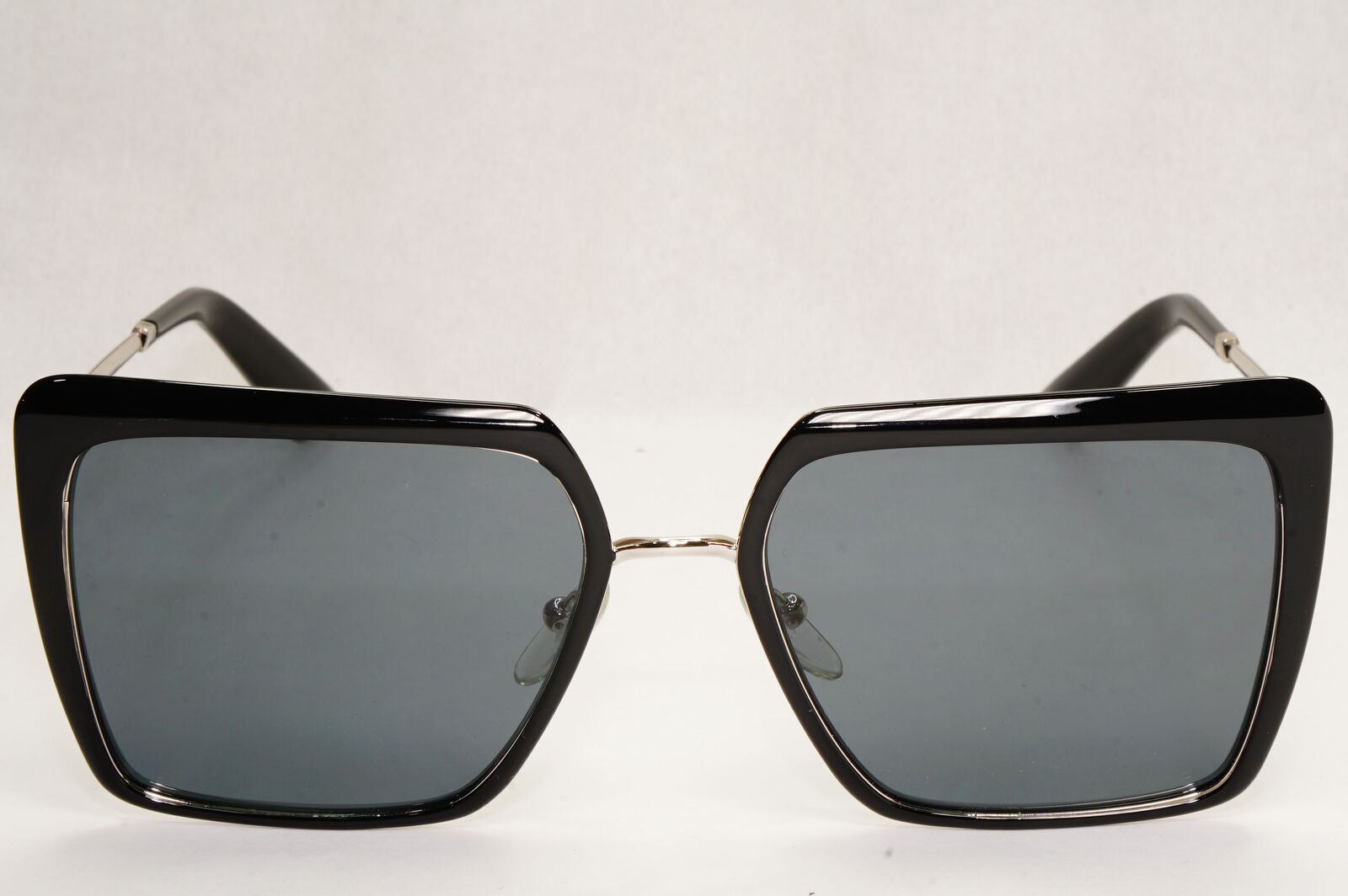 Prada Sunglasses Polarized Black Grey Square Metal PR58WS SPR 58W 1AB-5Z1 57mm