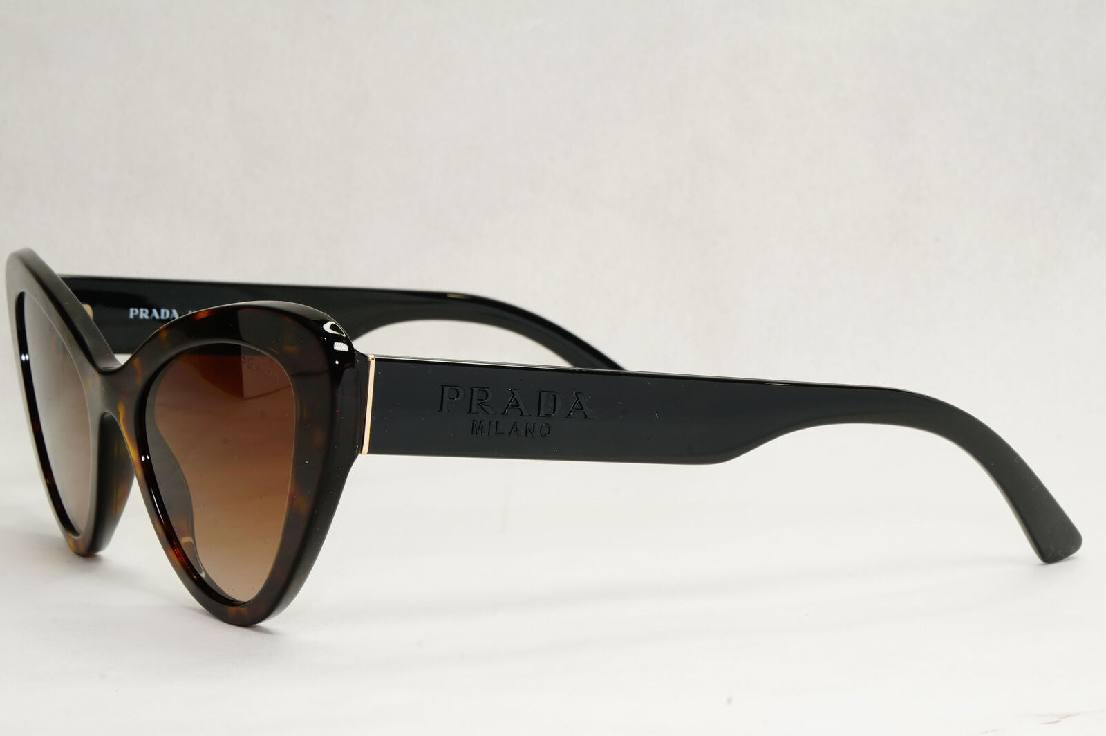 Prada Sunglasses Brown Tortoise Black Cat Eye PR13YS SPR 13Y 2AU-6S1 52mm