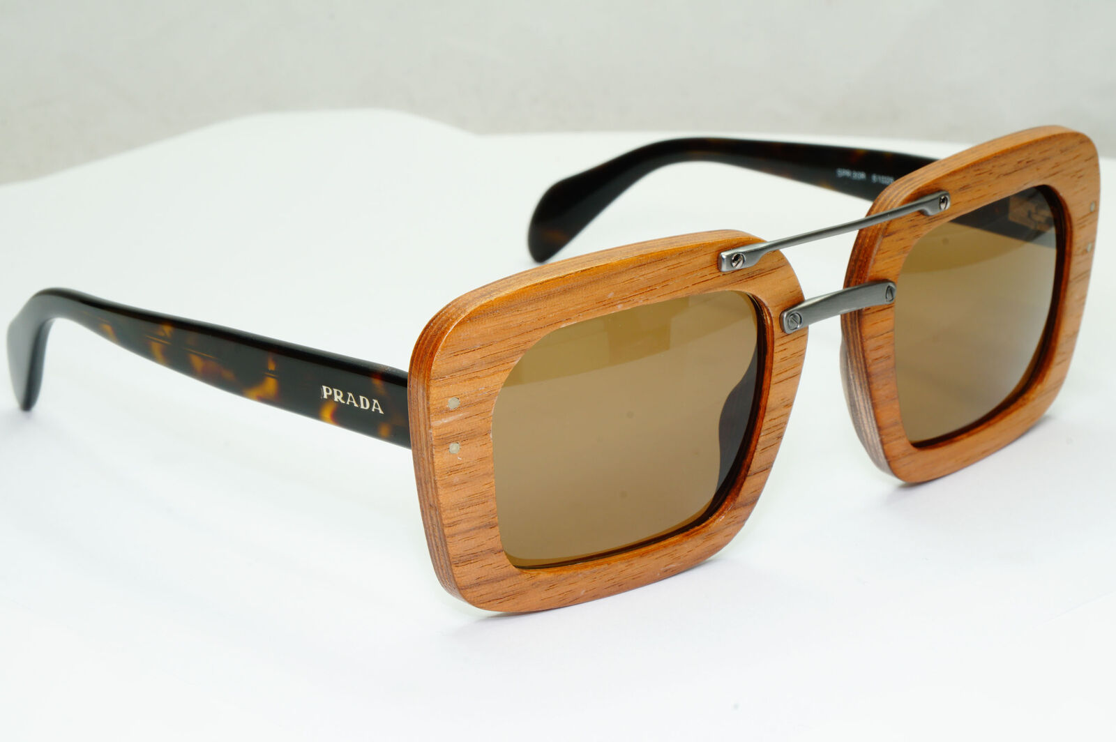 Prada 2015 Wood Sunglasses Brown Square Fashion PR30RS SPR 30R IAM-6S1 290323