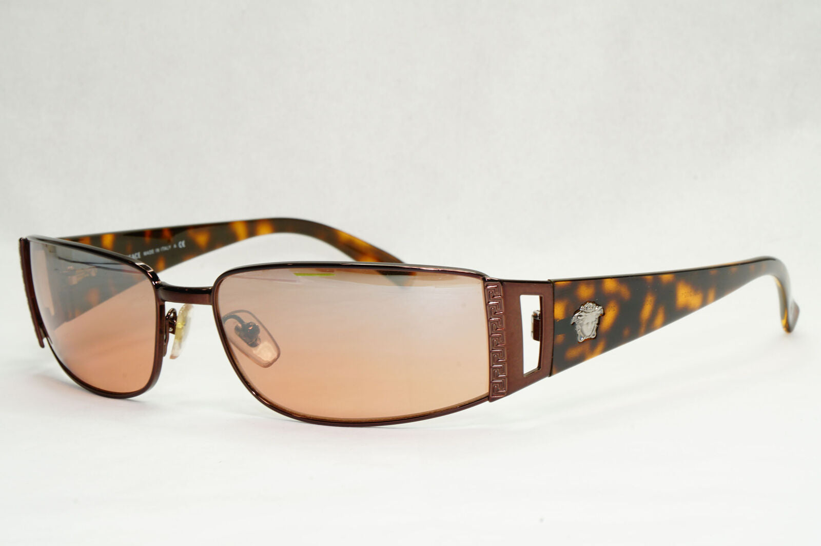 Versace Sunglasses 2004 Vintage Brown Mirror Rectangle MOD 2021 1006/6U 210124