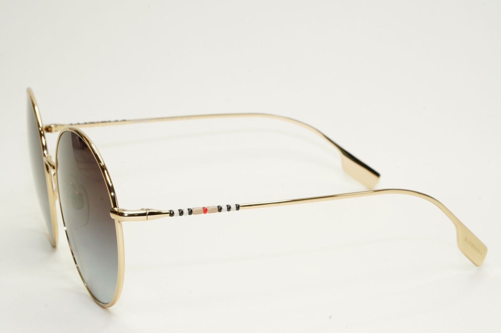Burberry Sunglasses Round Gold Grey Gradient Metal Pippa BE 3132 1109/8G 58mm