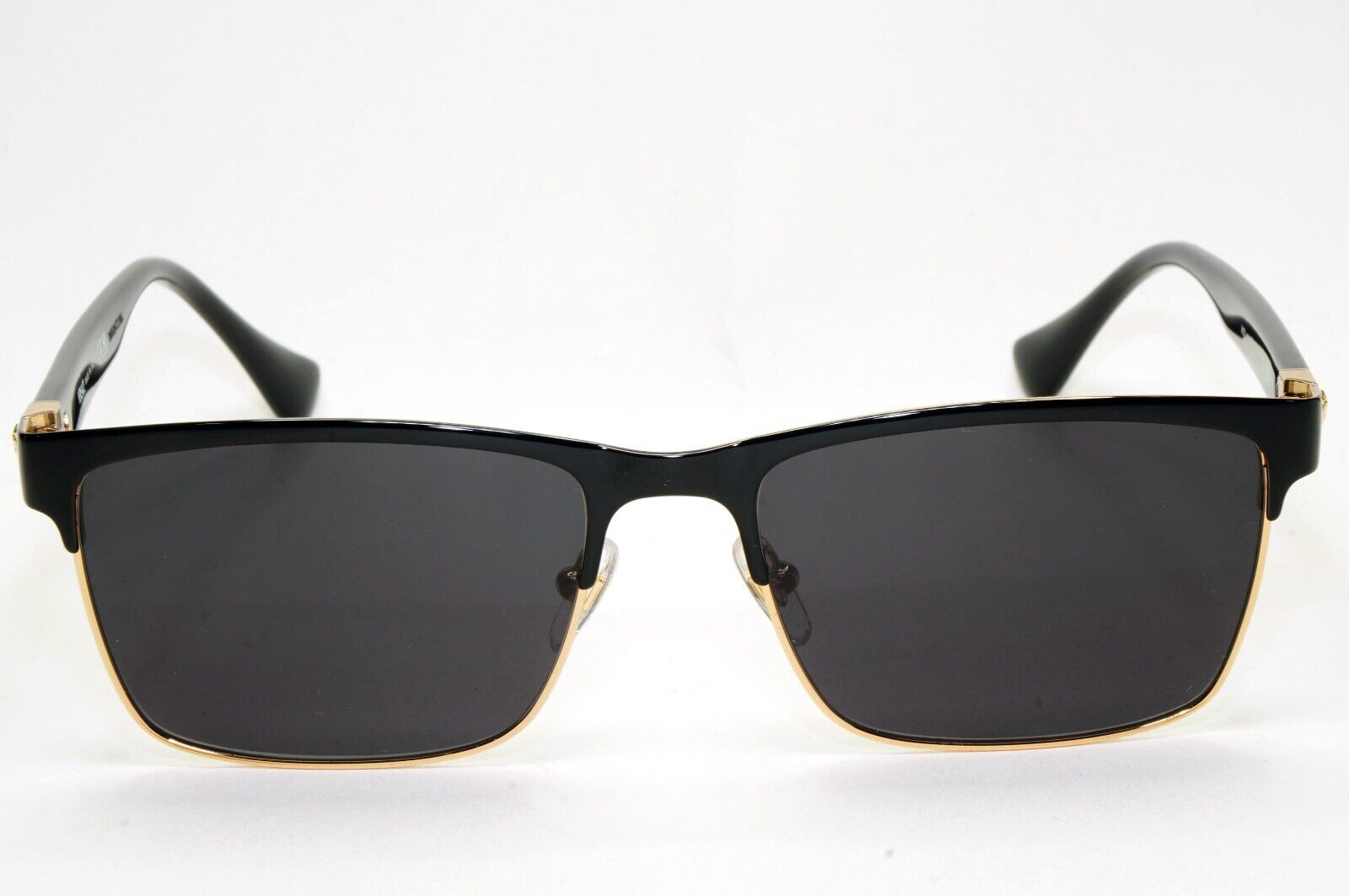 Versace Sunglasses Black Gold Medusa Metal Square MOD VE 1285 1443 56mm